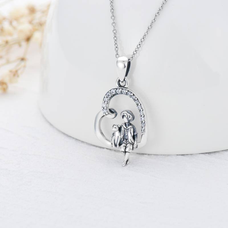 925 Sterling Silver Puppy Dog Memorial Necklace Jewelry