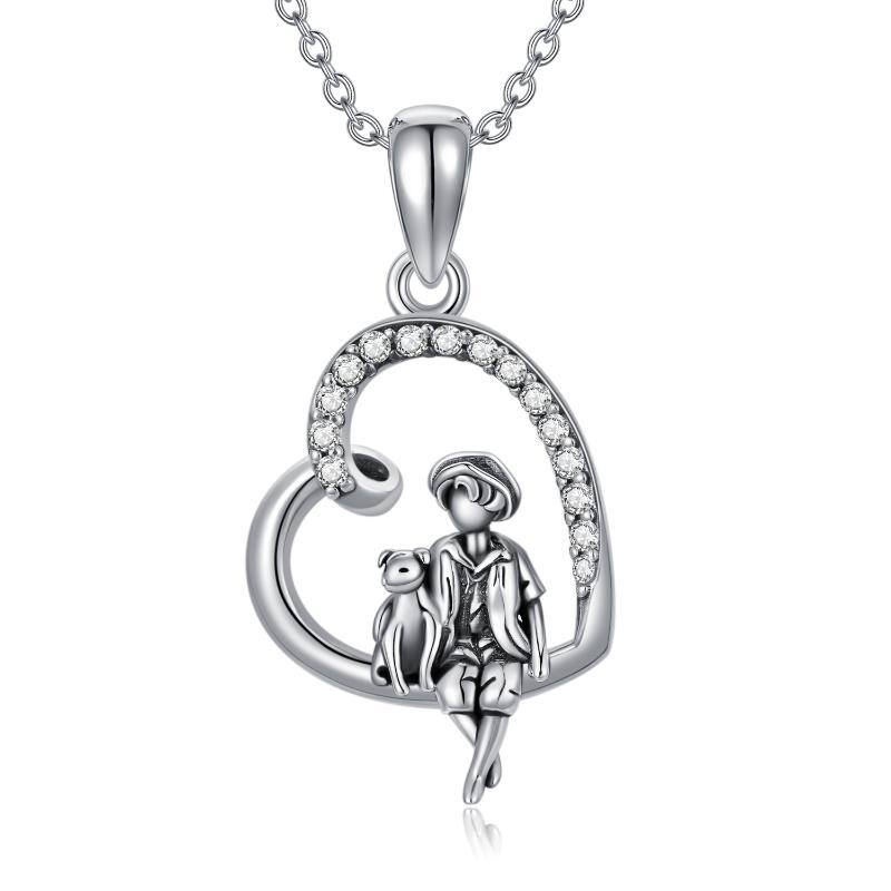 925 Sterling Silver Puppy Dog Memorial Necklace Jewelry