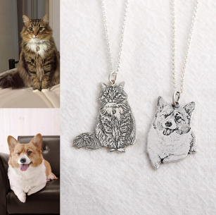 925 Silver Personalized Pet Memorial Photo Necklace